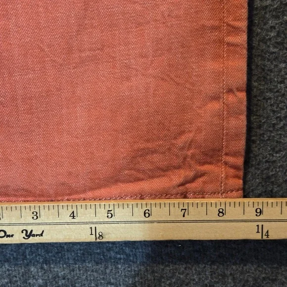 Levis 501 White Oak Cone Denim Jeans Button Fly Salmon Orange Mens Fit Sz 32x29 - Picture 6 of 14